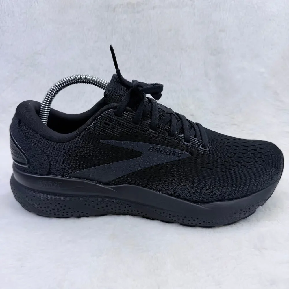 Brooks Ghost 16 Womens Running Shoes Triple Black Size 10.5 Neutral Cushioned